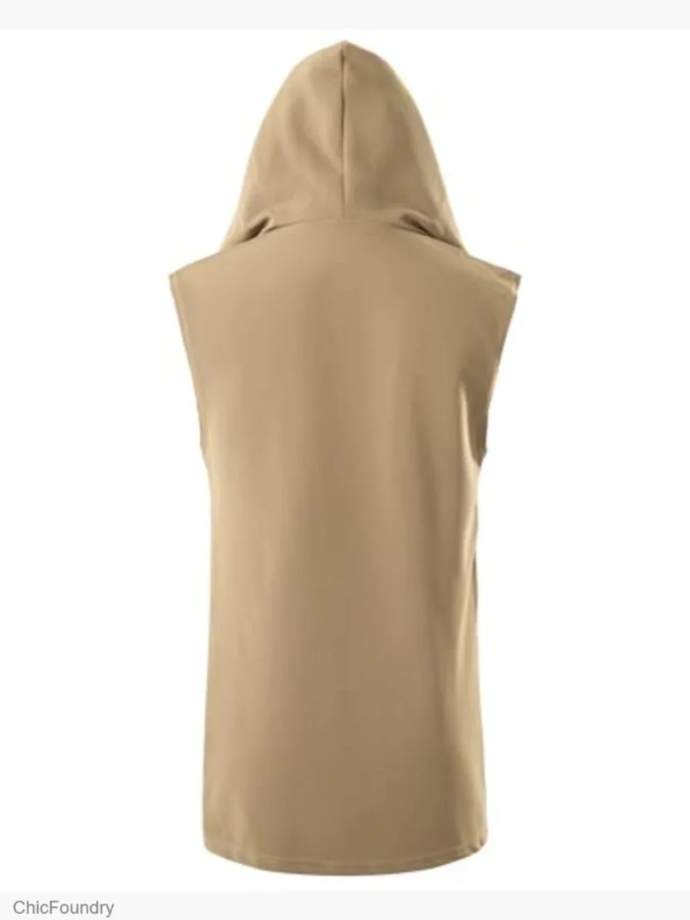 Sleeveless Ruffle Shawl Collar Cardigan Lightweight Hooded Vest Sweater